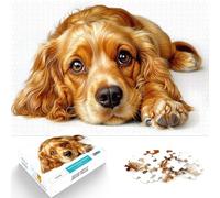 Puzzles de 1000 Piezas para Adolescentes Cocker Spaniel inglés Juegos educativos Decoración del hogar Regalos de Amigo Secreto 52x38cm