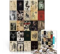 Puzzles de 1000 Piezas para Adolescentes Collage Oscuro Retro Juegos educativos Decoración del hogar Juego de desafío único 38x26cm