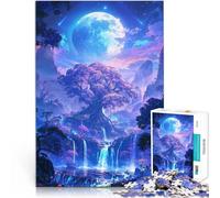 Puzzles de 1000 Piezas para Adolescentes Corazón del Bosque Sagrado Juegos Juguetes Regalo Trato como Regalo para Toda la Familia 75x50cm