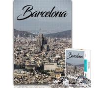 Puzzles de 1000 Piezas para Adolescentes de Barcelona, un Rompecabezas para aliviar el estrés y Matar el Tiempo en casa Toda la Familia a Partir de 14 años 38x26cm