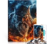 Puzzles de 1000 Piezas para Adolescentes Dios nórdico Odín Padre de Todos Difícil y desafío Decoración hogar 38x26cm