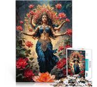 Puzzles de 1000 Piezas para Adolescentes Diosa Lakshmi Juguetes adictivos Que desafían la Inteligencia Cerebral Gran Regalo 38x26cm