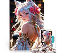 Puzzles de 1000 Piezas para Adolescentes Doncella Zorra Encantada Matar el Tiempo en Vacaciones en casa para la decoración del hogar 75x50cm