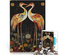 Puzzles de 1000 Piezas para Adolescentes Dos Amantes de Las grullas al Estilo Gustav Acertijo para con Piezas de Formas aleatorias Que se entrelazan Completamente 50x70cm