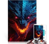 Puzzles de 1000 Piezas para Adolescentes Dragón de fantasía Oscura Juegos Divertidos para la Familia para la decoración del hogar 38x26cm