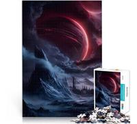 Puzzles de 1000 Piezas para Adolescentes Eclipse del Planeta Carmesí Juego Educativo Familiar Trato como Regalo para Toda la Familia 75x50cm