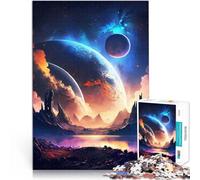 Puzzles de 1000 Piezas para Adolescentes El Amanecer del Cosmos Juegos educativos Decoración del hogar Lista de Deseos con Papá Noel 75x50cm