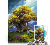 Puzzles de 1000 Piezas para Adolescentes El árbol de la sabiduría Juguetes educativos de Aprendizaje Lista de Deseos con Papá Noel 75x50cm