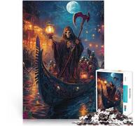Puzzles de 1000 Piezas para Adolescentes El barquero del inframundo Juego desafiante Actividades Divertidas en casa, Regalos de cumpleaños, Regalos de Viaje, 75x50cm