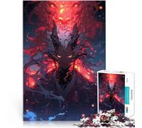 Puzzles de 1000 Piezas para Adolescentes El Despertar del Oni Infernal Juego de Preguntas con Piezas de Formas aleatorias Que se entrelazan Completamente 52x38cm