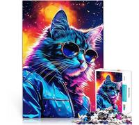 Puzzles de 1000 Piezas para Adolescentes El Gato Pawsome Entrena tu Cerebro y Tus Manos con Piezas de Formas aleatorias Que se entrelazan Completamente 38x26cm