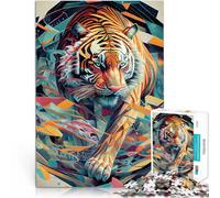Puzzles de 1000 Piezas para Adolescentes El poderoso Tigre Juguetes para aliviar el estrés Toda la Familia. 75x50cm