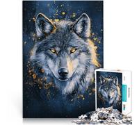 Puzzles de 1000 Piezas para Adolescentes En la Oscuridad Lobo para el Juguete de desafío de Juego Educativo Una Obra de Arte 52x38cm