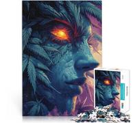 Puzzles de 1000 Piezas para Adolescentes Espíritu de la Naturaleza con Ojo ardiente Alivio del estrés Juego de desafío único 38x26cm