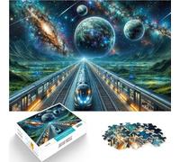 Puzzles de 1000 Piezas para Adolescentes Estación Galáctica Juegos Divertidos para la Familia Colección de Artistas, Bellas Artes 75x50cm