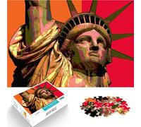 Puzzles de 1000 Piezas para Adolescentes Estatua DE LA Libertad DE Nueva York Juego práctico Juguetes de decoración del hogar 38x26cm