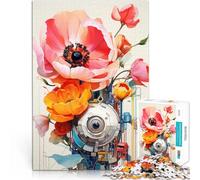 Puzzles de 1000 Piezas para Adolescentes Flores de Ciencia ficción Juguetes educativos de Aprendizaje Gran Regalo para Juegos 75x50cm