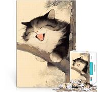 Puzzles de 1000 Piezas para Adolescentes Gato riendo Desafiante de completar, Pero Divertido y Gracioso. Mejorar el Amor Entre Parejas 52x38cm