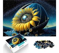Puzzles de 1000 Piezas para Adolescentes Girasol del Universo Juguetes de Juego para Regalo Familiar Regalo de Obra de Arte 38x26cm