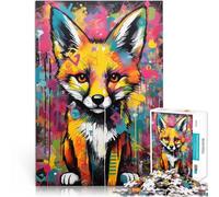 Puzzles de 1000 Piezas para Adolescentes Grafiti de Banksy Zorro de los Barrios Bajos Juegos de relajación Ideas de Regalos 52x38cm