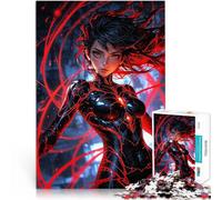 Puzzles de 1000 Piezas para Adolescentes Guerrero Enigma Oscuro Juegos Divertidos para la Familia Juego de desafío único 38x26cm
