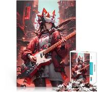 Puzzles de 1000 Piezas para Adolescentes Guitarrista de Anime de Red Echo Juego Educativo Familiar decoración de Pared 38x26cm