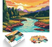 Puzzles de 1000 Piezas para Adolescentes Hermosa montaña del Valle Juegos educativos Juguetes de Bricolaje Ideas de Regalos 52x38cm
