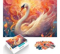 Puzzles de 1000 Piezas para Adolescentes Hermoso Cisne Ayuda al Cerebro a ejercitar Juguetes adictivos para Cultivar la Paciencia. Una Obra de Arte 38x26cm