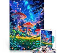 Puzzles de 1000 Piezas para Adolescentes Hongos Cielo Azul Entrena tu Cerebro y Tus Manos con Piezas de Formas aleatorias Que se entrelazan Completamente 52x38cm