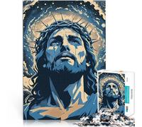 Puzzles de 1000 Piezas para Adolescentes Jesús es divino Matar el Tiempo en Vacaciones en casa Toda la Familia. 38x26cm