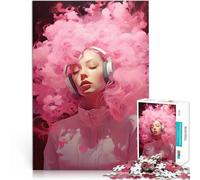 Puzzles de 1000 Piezas para Adolescentes La Felicidad del Ruido Rosa desafío Educativo Actividades Divertidas en casa, Regalos de cumpleaños, Regalos de Viaje, 52x38cm