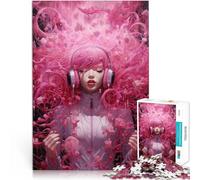 Puzzles de 1000 Piezas para Adolescentes La Felicidad del Ruido Rosa Juegos de relajación Toda la Familia. 38x26cm