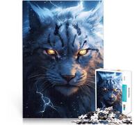 Puzzles de 1000 Piezas para Adolescentes Lince del Trueno Juguetes Juegos Educativos Antiestrés Juego Educativo para cumpleaños y Navidad. 38x26cm