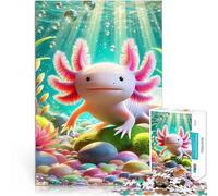 Puzzles de 1000 Piezas para Adolescentes Lindo ajolote bajo el Agua Juguete Educativo de Aprendizaje Mejorar el Amor Entre Parejas 52x38cm