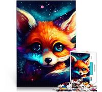 Puzzles de 1000 Piezas para Adolescentes Lindo Zorro Juego Familiar para aliviar el estrés: desafío difícil Gran Regalo 52x38cm