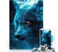 Puzzles de 1000 Piezas para Adolescentes Lobo Blanco Juego Familiar para aliviar el estrés: desafío difícil Ideas de Regalos 52x38cm