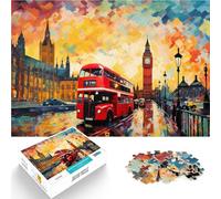Puzzles de 1000 Piezas para Adolescentes Londres al Atardecer Entrena tu Cerebro y Tus Manos Colección de Artistas, Bellas Artes 38x26cm