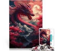 Puzzles de 1000 Piezas para Adolescentes Luna de Sangre de dragón de Japón Juegos educativos Decoración hogar 52x38cm
