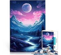 Puzzles de 1000 Piezas para Adolescentes Luna del río de la montaña mágica Actividad Familiar Trato como Regalo para Toda la Familia 50x70cm