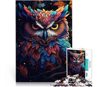 Puzzles de 1000 Piezas para Adolescentes Magia del búho Juegos Divertidos para la Familia Cada Pieza es única: un desafiante y Divertido Juego Familiar 52x38cm