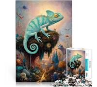 Puzzles de 1000 Piezas para Adolescentes Maravillas mágicas del camaleón Juguetes de Juego Interacción Entre Padres e Hijos 38x26cm