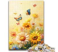 Puzzles de 1000 Piezas para Adolescentes, Margaritas y Mariposas, para Mayores de 14 años, Reto Educativo, Actividades Divertidas en casa, Regalos de cumpleaños, Regalos de Viaje, 38x26cm