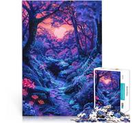 Puzzles de 1000 Piezas para Adolescentes Misterioso Resplandor del Bosque Acertijo para Cada Pieza es única: un desafiante y Divertido Juego Familiar 75x50cm