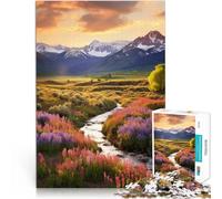 Puzzles de 1000 Piezas para Adolescentes Montañas - Vistas Vibrantes del Valle Diversión Familiar Mejorar el Amor Entre Parejas 75x50cm
