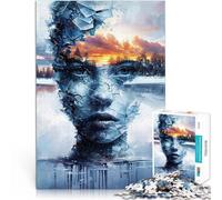 Puzzles de 1000 Piezas para Adolescentes Mujer de Doble exposición Juguetes Juegos Educativos Antiestrés Regalos de Amigo Secreto 38x26cm