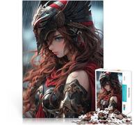 Puzzles de 1000 Piezas para Adolescentes Mujer guerrera de Anime Juegos Divertidos para la Familia Decoración 52x38cm