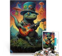 Puzzles de 1000 Piezas para Adolescentes Música Surrealista de Dinosaurios Juguetes educativos Adecuado para decoración de Escritorio. 38x26cm