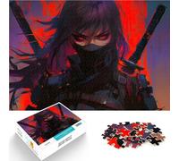 Puzzles de 1000 Piezas para Adolescentes Ninja Samurai Asesino Caliente Alivio del estrés Cada Pieza es única: un desafiante y Divertido Juego Familiar 52x38cm