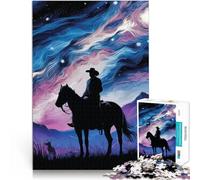 Puzzles de 1000 Piezas para Adolescentes Noche Estrellada de Red Dead Regalos de Juegos desafiantes Mejorar el Amor Entre Parejas 52x38cm
