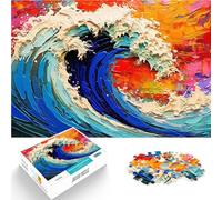 Puzzles de 1000 Piezas para Adolescentes Ola de Vida Juguetes adictivos Que desafían la Inteligencia Cerebral Apto para Parejas 38x26cm